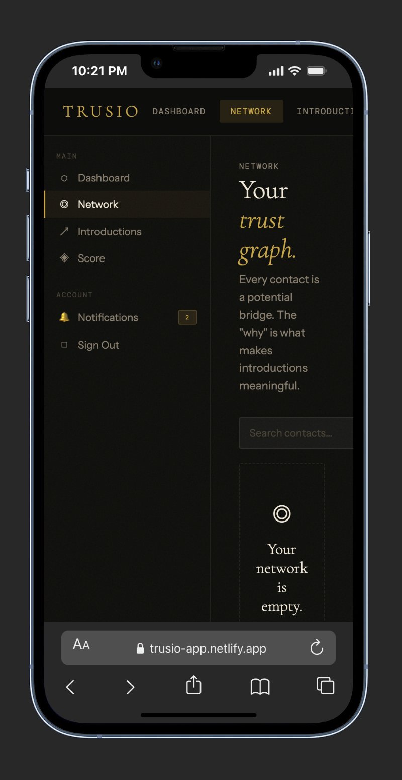 Trusio network view